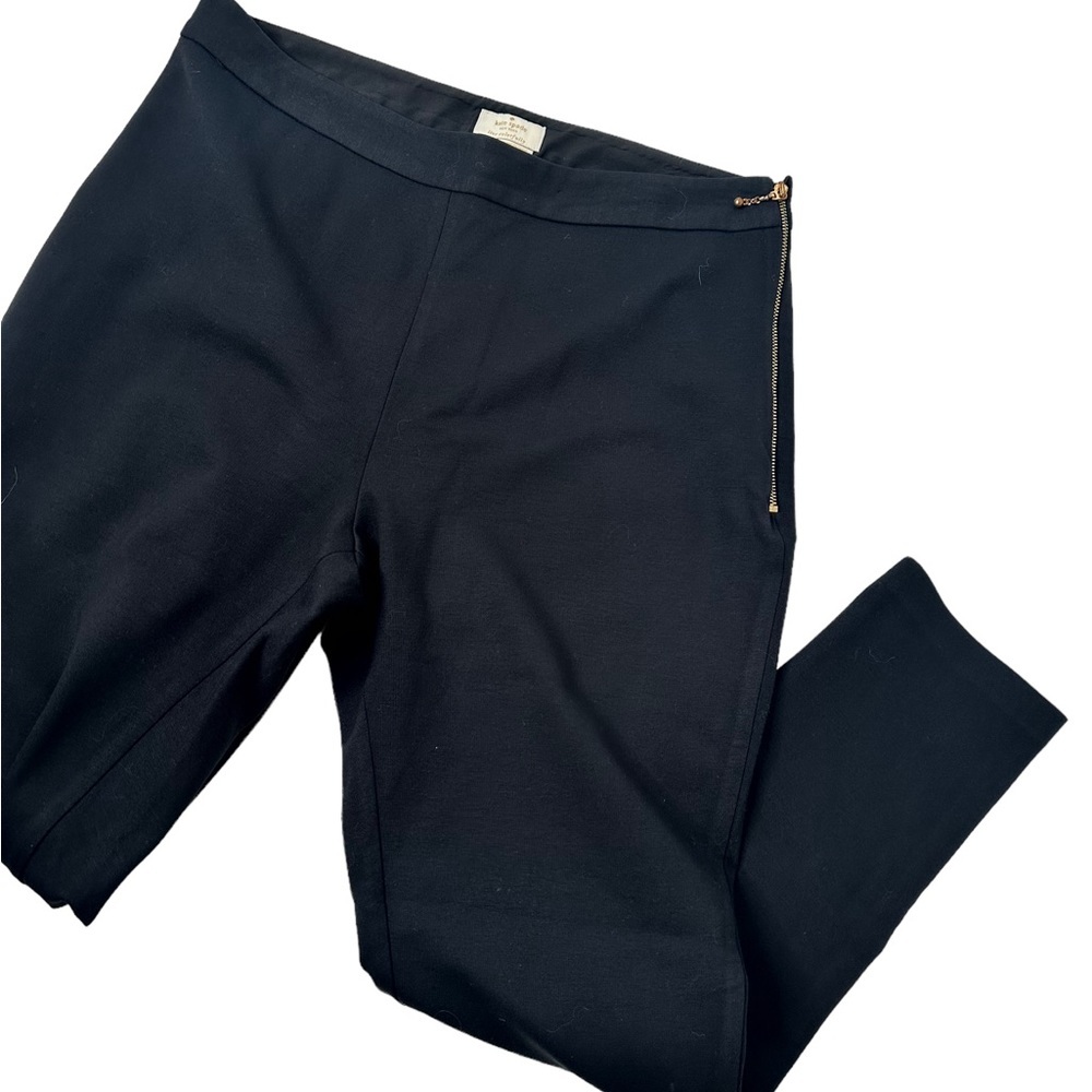 Kate Spade Black Ankle Cropped Trouser Pants Size 10